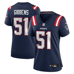 Jack Gibbens New England Patriots Women's Team Game Jersey - Navy - Nike
