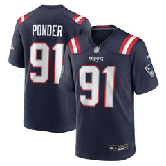 Elijah Ponder New England Patriots Team Game Jersey - Navy - Nike