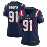 Elijah Ponder New England Patriots Women's Team Game Jersey - Navy - Nike