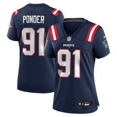 Elijah Ponder New England Patriots Women's Team Game Jersey - Navy - Nike