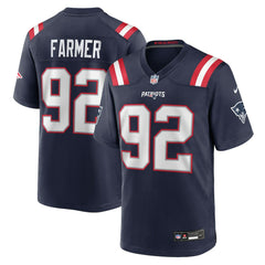 Joshua Farmer New England Patriots Team Game Jersey - Navy - Nike
