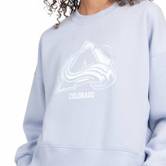 Colorado Avalanche Starter Women's Boxy Cropped Sweatshirt - Blue | NHL Lifestyle