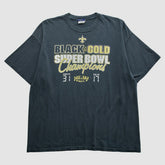 New Orleans Saints Reebok 2010 T-Shirt - Black Vintage - Fanatics