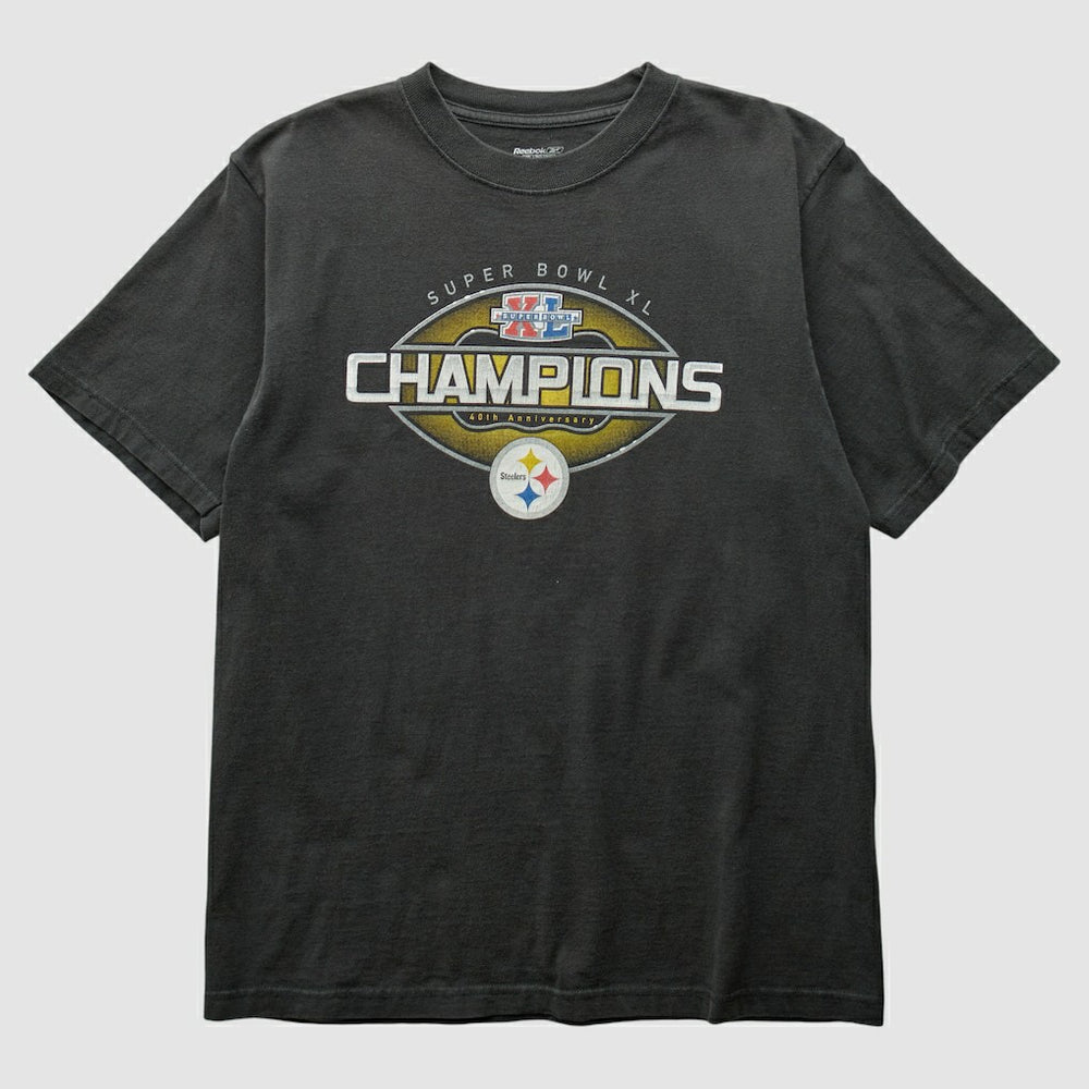 Pittsburgh Steelers Reebok 2006 T-Shirt - Black Vintage - Fanatics