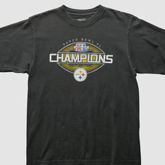Pittsburgh Steelers Reebok 2006 T-Shirt - Black Vintage - Fanatics