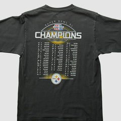 Pittsburgh Steelers Reebok 2006 T-Shirt - Black Vintage - Fanatics