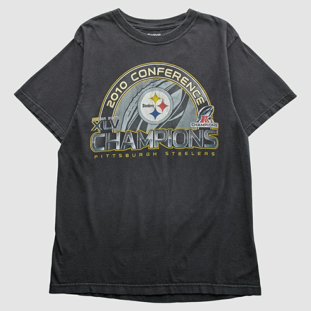 Pittsburgh Steelers Reebok 2010 T-Shirt - Black Vintage - Fanatics