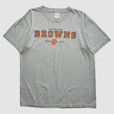 Cleveland Browns Majestic 2000s T-Shirt - Gray Vintage - Fanatics