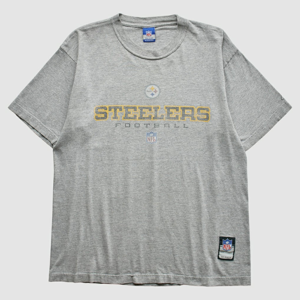 Pittsburgh Steelers Reebok 2000s T-Shirt - Gray Vintage - Fanatics
