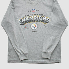 Pittsburgh Steelers Reebok 2010 Sweatshirt - Gray Vintage - Fanatics