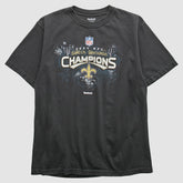 New Orleans Saints Reebok 2009 T-Shirt - Black Vintage - Fanatics