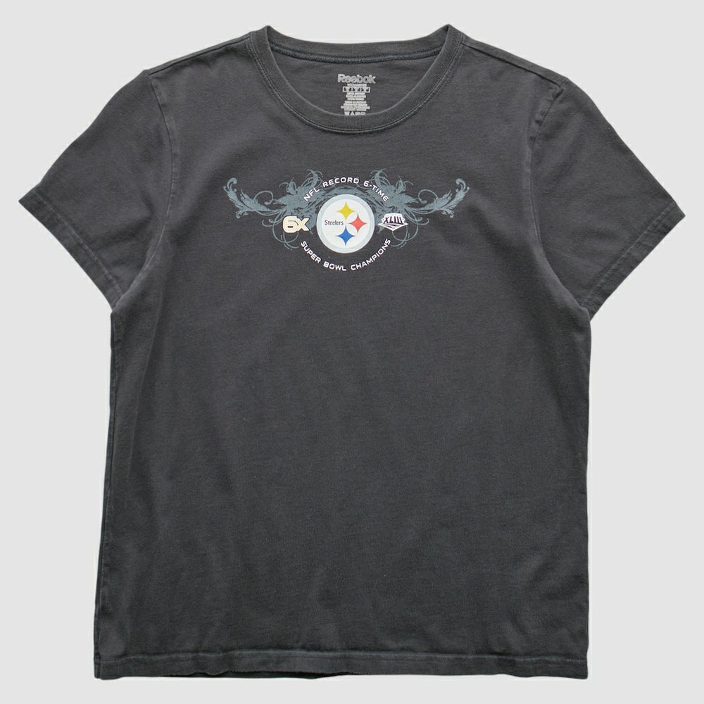 Pittsburgh Steelers Reebok 2009 T-Shirt - Gray Vintage - Fanatics