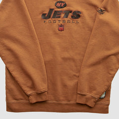 New York Jets Reebok 2000s Pullover Sweatshirt - Brown Vintage - Fanatics