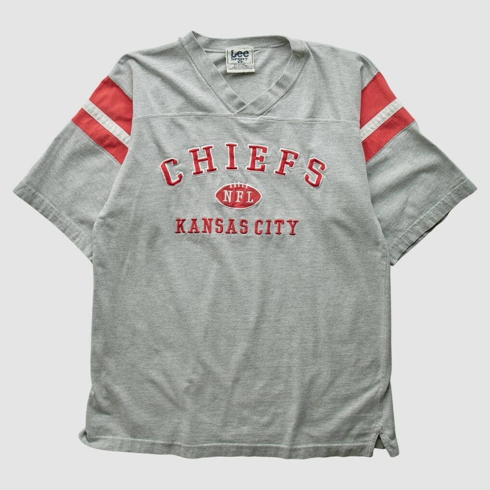 Kansas City Chiefs Lee Apparel 2000s T-Shirt - Gray Vintage - Fanatics