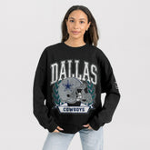 Dallas Cowboys Gameday Couture Women's Oversized Victory Lane Black Label Premium Fleece Sweatshirt - Black - NFL