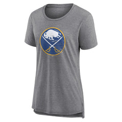Buffalo Sabres Women's Heritage Custom Tri-Blend T-Shirt - Gray | NHL sale