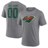 Minnesota Wild Heritage Custom Tri-Blend T-Shirt - Gray | NHL near me
