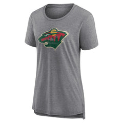 Minnesota Wild Women's Heritage Custom Tri-Blend T-Shirt - Gray | NHL online