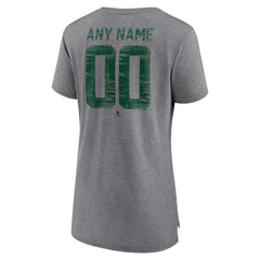 Minnesota Wild Women's Heritage Custom Tri-Blend T-Shirt - Gray | NHL online