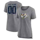Nashville Predators Women's Heritage Custom Tri-Blend T-Shirt - Gray | NHL online
