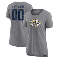 Nashville Predators Women's Heritage Custom Tri-Blend T-Shirt - Gray | NHL online