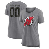 New Jersey Devils Women's Heritage Custom Tri-Blend T-Shirt - Gray | NHL online