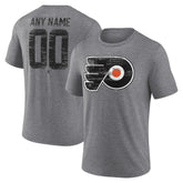Philadelphia Flyers Heritage Custom Tri-Blend T-Shirt - Gray | NHL Clearance