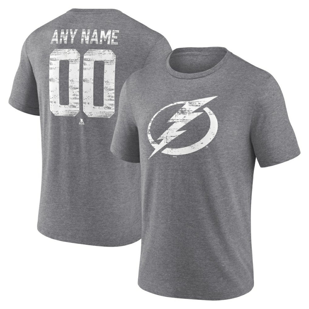 Tampa Bay Lightning Heritage Custom Tri-Blend T-Shirt - Gray | NHL on sale