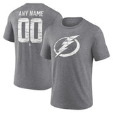 Tampa Bay Lightning Heritage Custom Tri-Blend T-Shirt - Gray | NHL on sale