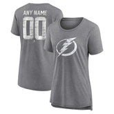 Tampa Bay Lightning Women's Heritage Custom Tri-Blend T-Shirt - Gray | NHL sale