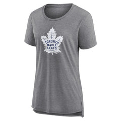 Toronto Maple Leafs Women's Heritage Custom Tri-Blend T-Shirt - Gray | NHL Clearance