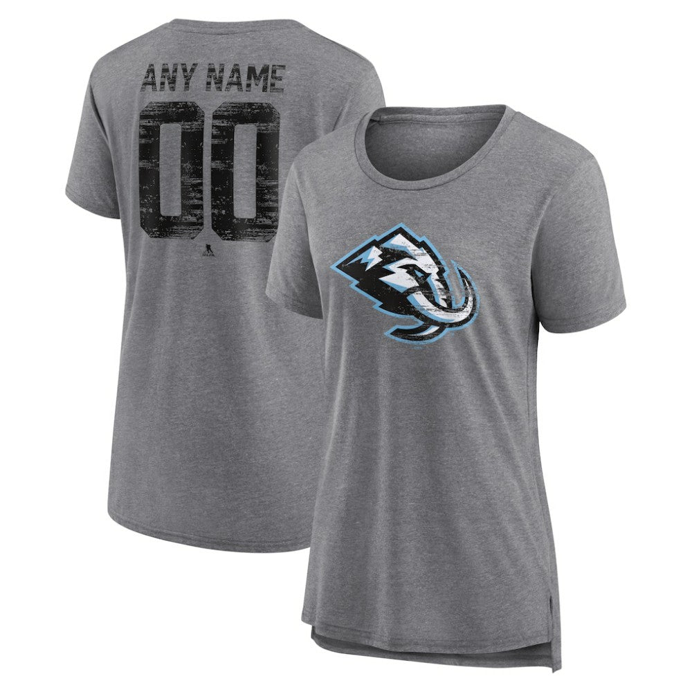 Utah Mammoth Women's Heritage Custom Tri-Blend T-Shirt - Gray | NHL on sale