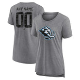 Utah Mammoth Women's Heritage Custom Tri-Blend T-Shirt - Gray | NHL on sale