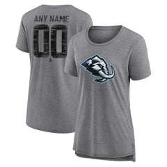 Utah Mammoth Women's Heritage Custom Tri-Blend T-Shirt - Gray | NHL on sale