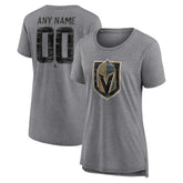 Vegas Golden Knights Women's Heritage Custom Tri-Blend T-Shirt - Gray | NHL discount