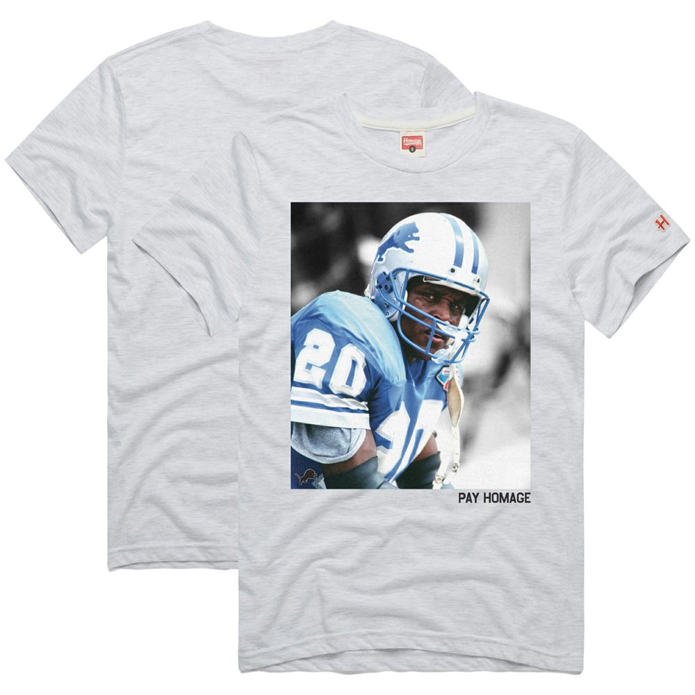 Barry Sanders Detroit Lions Homage Unisex Pay Homage Tri-Blend T-Shirt - Ash - NFL