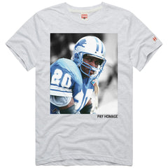 Barry Sanders Detroit Lions Homage Unisex Pay Homage Tri-Blend T-Shirt - Ash - NFL