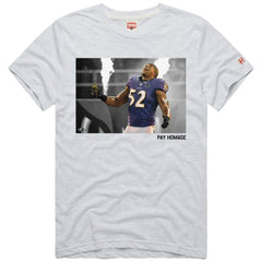 Ray Lewis Baltimore Ravens Homage Unisex Pay Homage Tri-Blend T-Shirt - Ash - NFL
