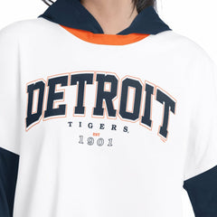 Detroit Tigers G-III 4Her by Carl Banks Women's Key Player Oversized Hooded Long Sleeve T-Shirt Outlet