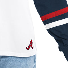 Atlanta Braves G-III 4Her by Carl Banks Women's Key Player Oversized Hooded Long Sleeve T-Shirt Near Me