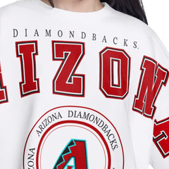 Arizona Diamondbacks G-III 4Her by Carl Banks Women's Bleachers Cropped Pullover Sweatshirt Outlet