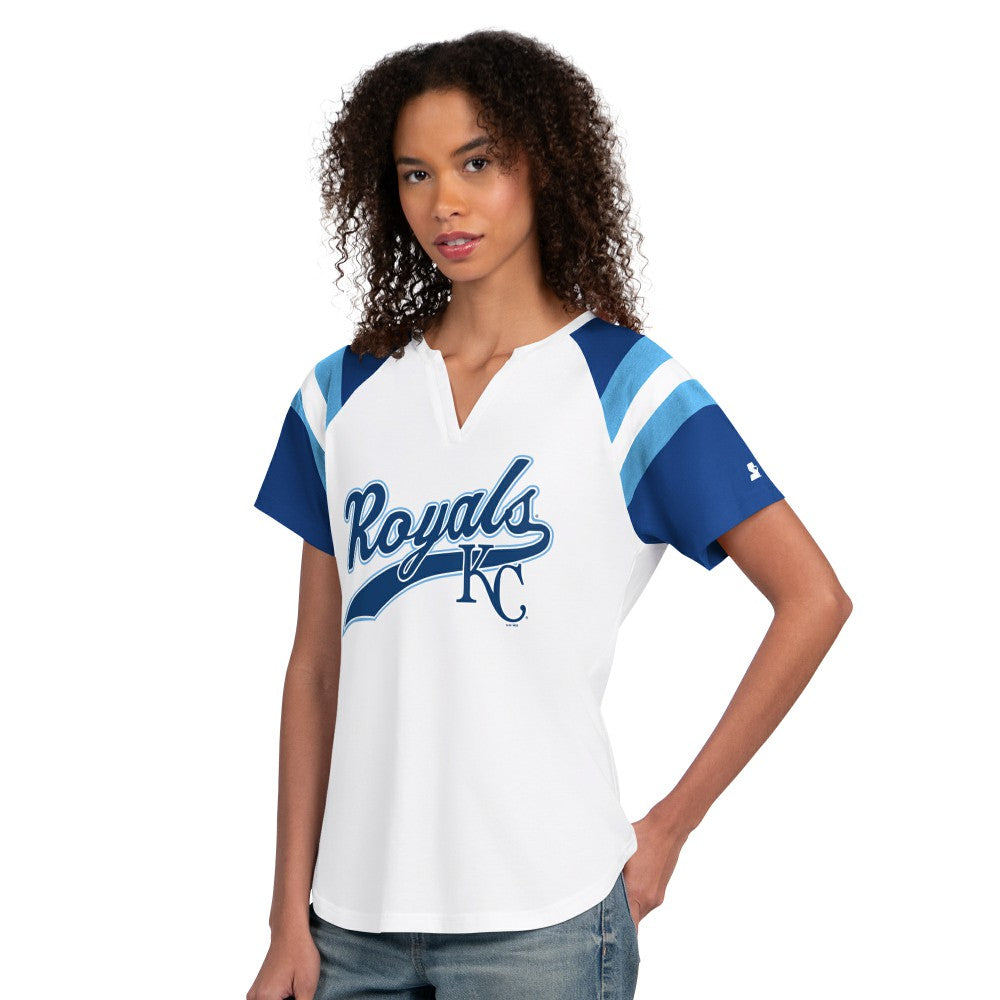 Kansas City Royals Starter Women's Game On Notch Neck T-Shirt Discount