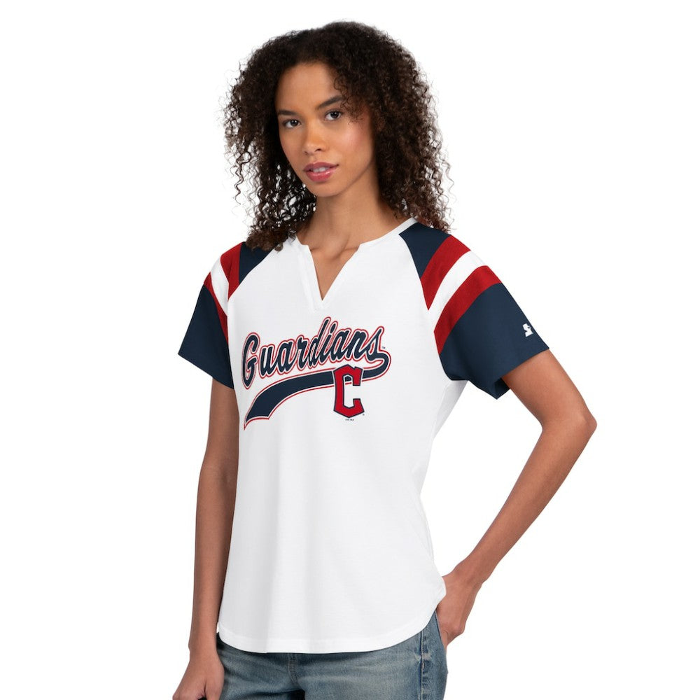 Cleveland Guardians Starter Women's Game On Notch Neck T-Shirt Online