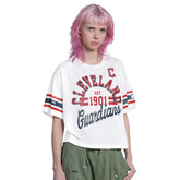 Cleveland Guardians Starter Women's Cropped Hurry Up Offense T-Shirt for sale