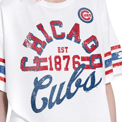 Chicago Cubs Starter Women's Cropped Hurry Up Offense T-Shirt Outlet