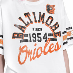 Baltimore Orioles Starter Women's Cropped Hurry Up Offense T-Shirt Discount