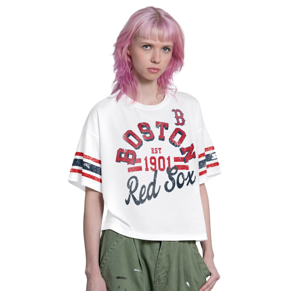 Boston Red Sox Starter Women's Cropped Hurry Up Offense T-Shirt for sale