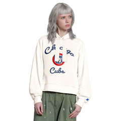 Chicago Cubs Starter Women's Baseline Hoodie Sweatshirt for sale