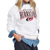 Carolina Hurricanes Starter Women's Arch Stripe Fleece Sweatshirt - White | NHL near me