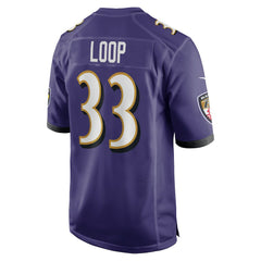 Tyler Loop Baltimore Ravens Team Game Jersey - Purple - Nike